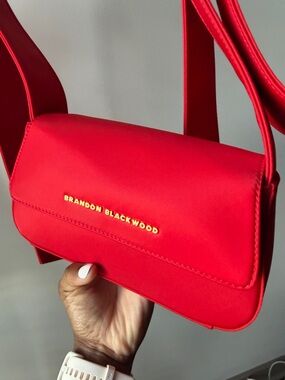 Brandon Blackwood Bright Red Crossbody Shoulder Bag